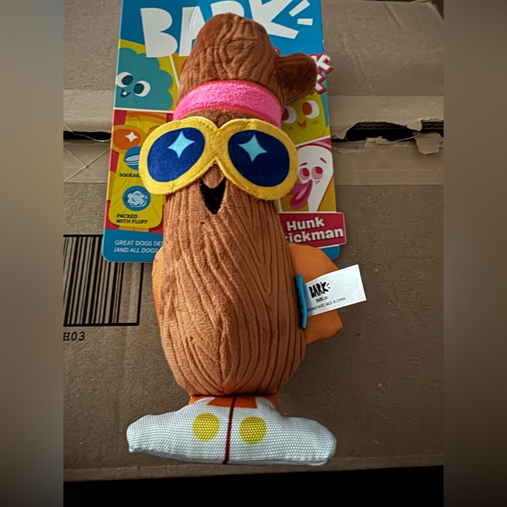 Bark Box Hunky Stick man Dog Toy NEW